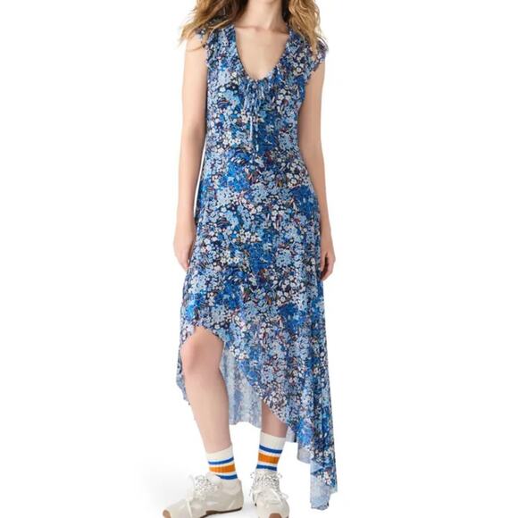 Steve Madden Women's Blue Hattie High-Low Dress Size L NWT $89 - Picture 1 of 7